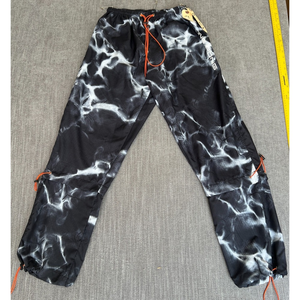 Pingpong Cargo Pants Mens S Black White Marble Print Convertible Hiking Outdoor